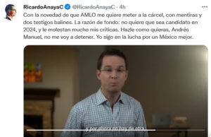 Ricardo Anaya huye, perdón, “se refugia” fuera de México