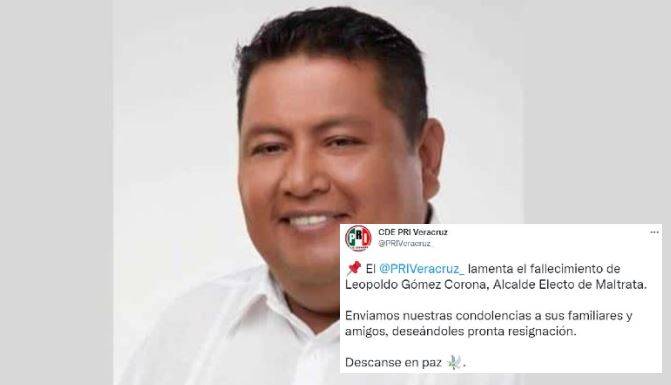 Fallece por Covid alcalde priista electo en Veracruz