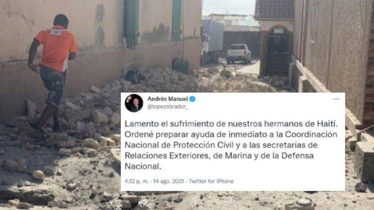 AMLO enviará ayuda a Haití tras el lamentable terremoto