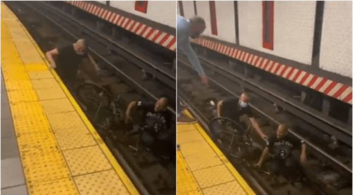 Hombre en silla de ruedas cae a vías del Metro en Nueva York