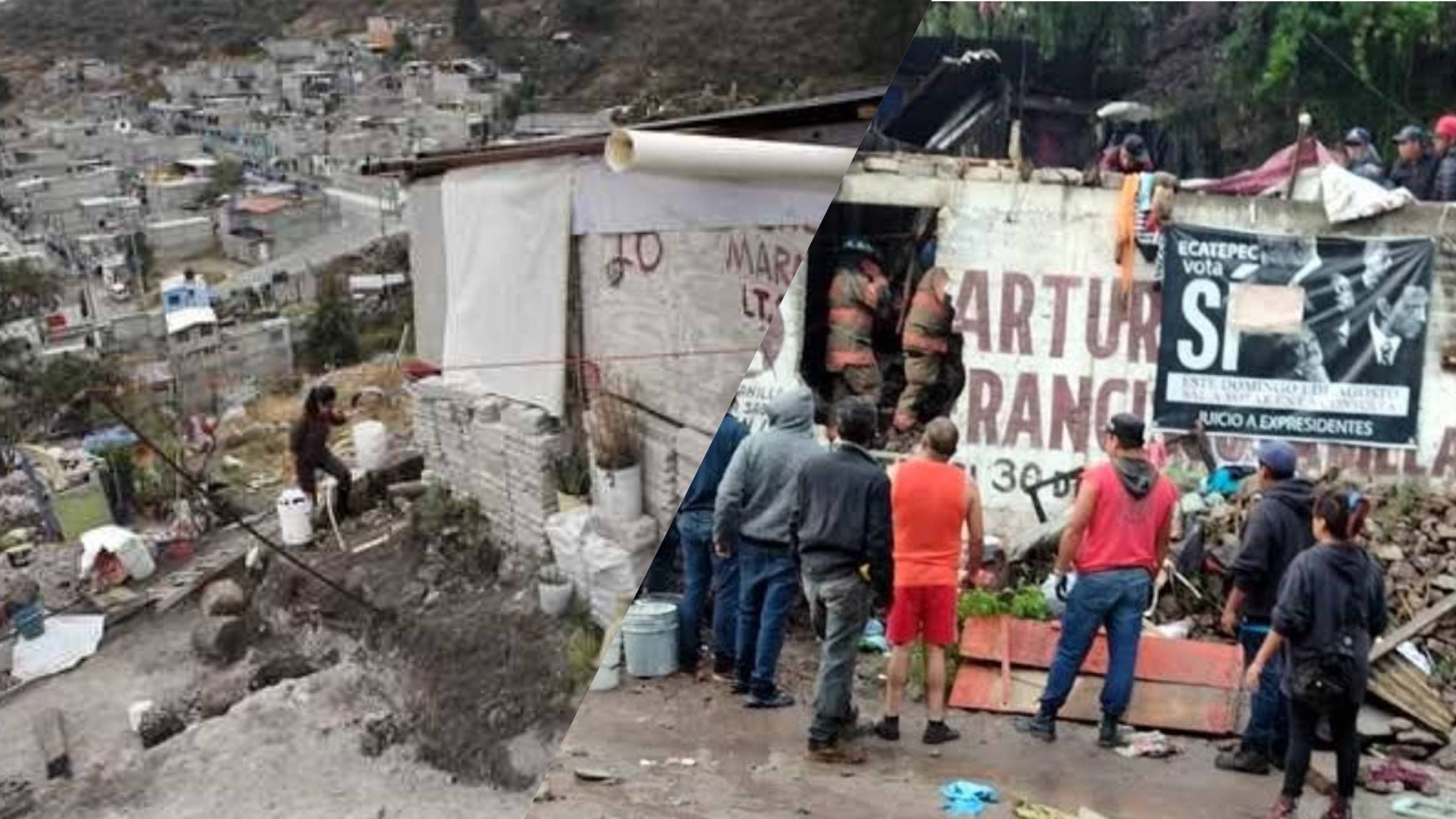 Derrumbe en Sierra de Guadalupe, Ecatepec, reportan a una menor lesionada