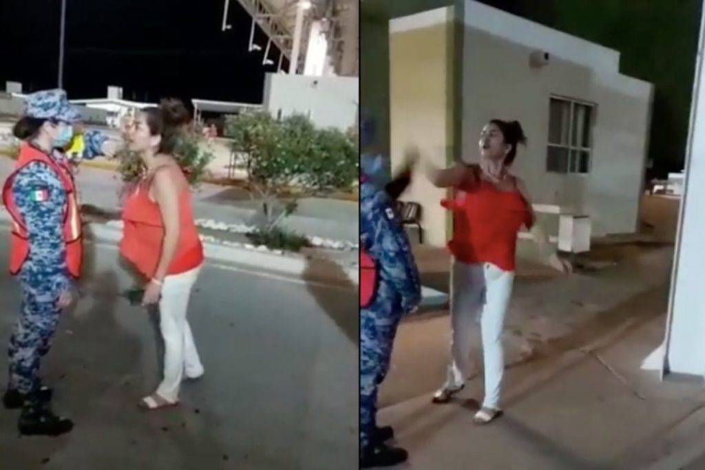 Video: Mujer cachetea a una militar en retén de Sonora