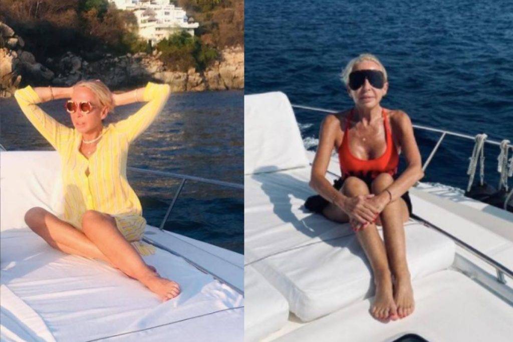 Laura Bozzo es captada comiendo en un restaurante en México