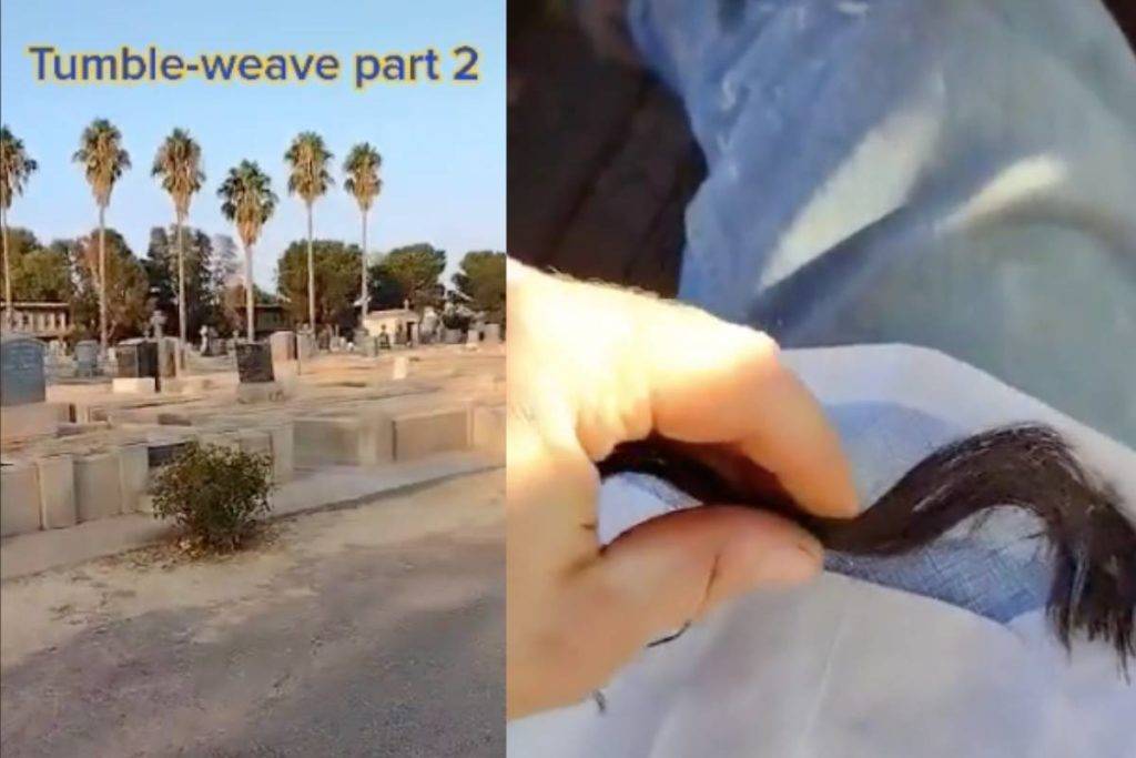 Hombre descubre cabello humano saliendo de una tumba de mas de 100 años
