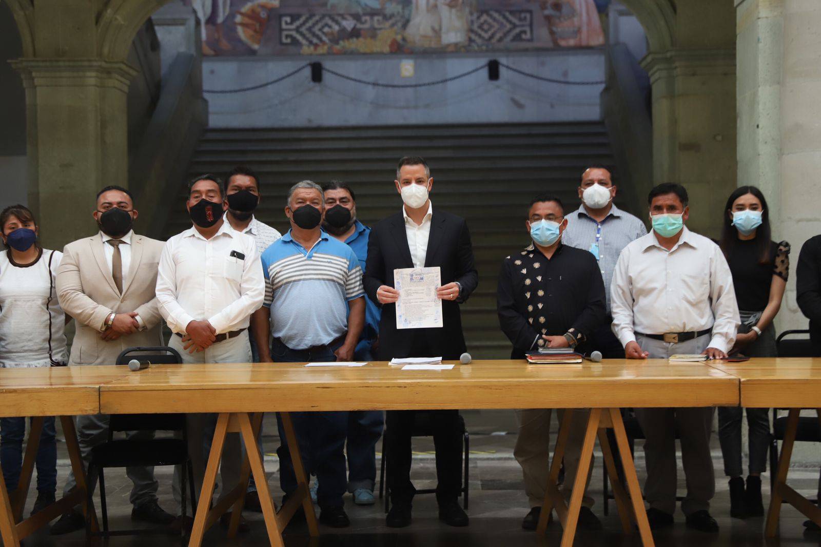 Firman convenio para establecer la paz entre comunidades de Oaxaca