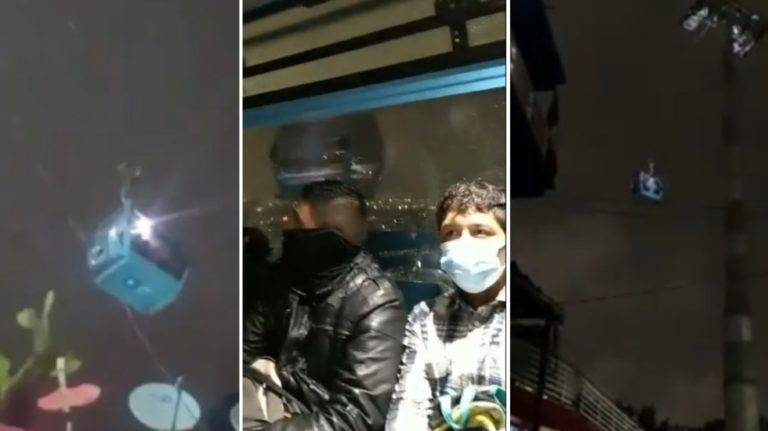 Ciudadanos grabaron imágenes sobre el movimiento de las cabinas del Cablebús de la Línea 2, tras el sismo de 7.1 que se registró esta noche.