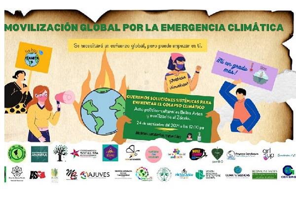 Jóvenes mexicano se movilizarán en la Huelga Climática Mundial