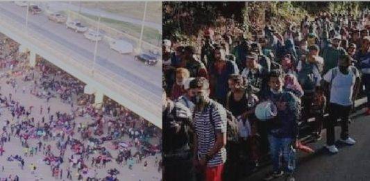 Migrantes frontera con Texas