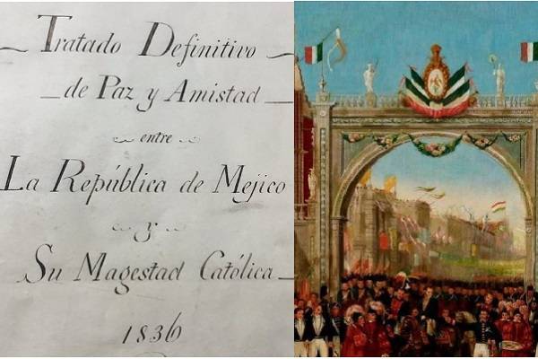 El Tratado definitivo de paz y amistad entre México y España firmado en 1836