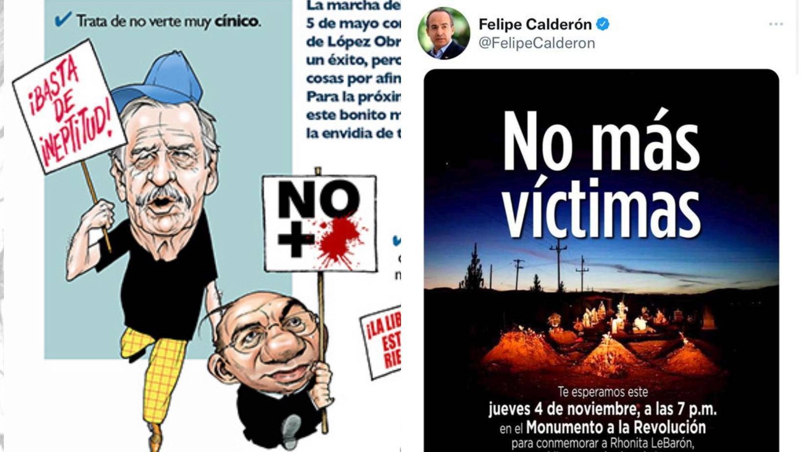 Calderón pide que no haya más víctimas de violencia, ¿y las de su sexenio?