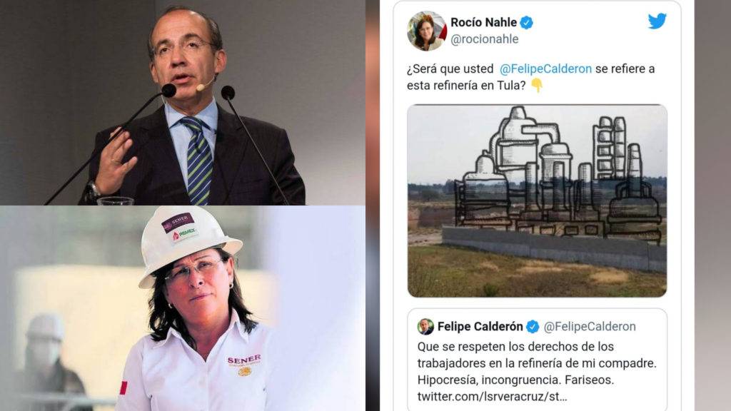Nahle trolea a Calderón por refinería que nunca construyo en Tula