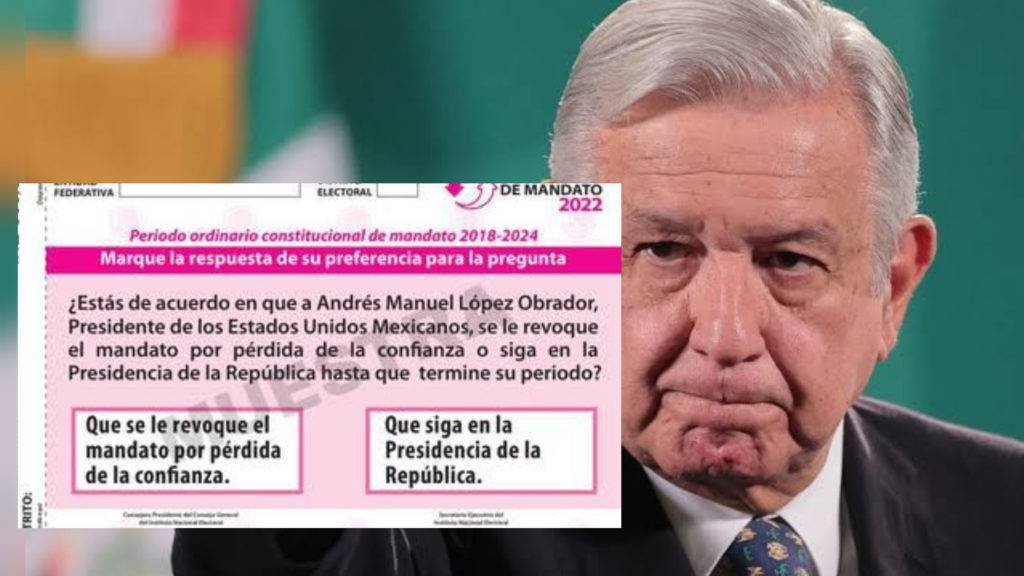 La Comisión Temporal de Seguimiento a Procesos Electorales del INE aprobaron la boleta para la Revocación de Mandato del 1 de marzo.