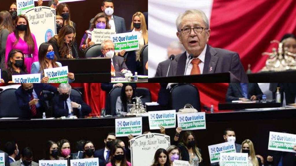 Legisladora panista entregó una lápida al titular de la SSa durante su comparecencia