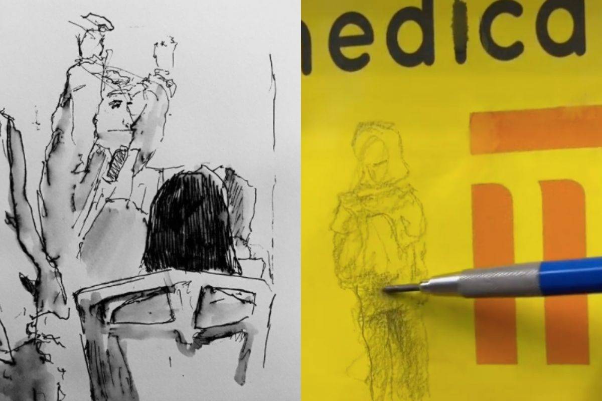 Estudiante de la UNAM sorprende a usuarios del Metro al dibujarlos sin que se den cuenta