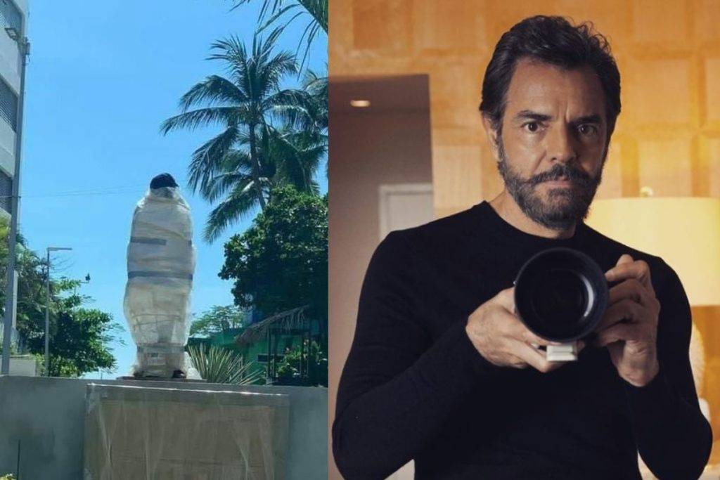 Pobladores de Acapulco vandalizan estatua de Eugenio Derbez