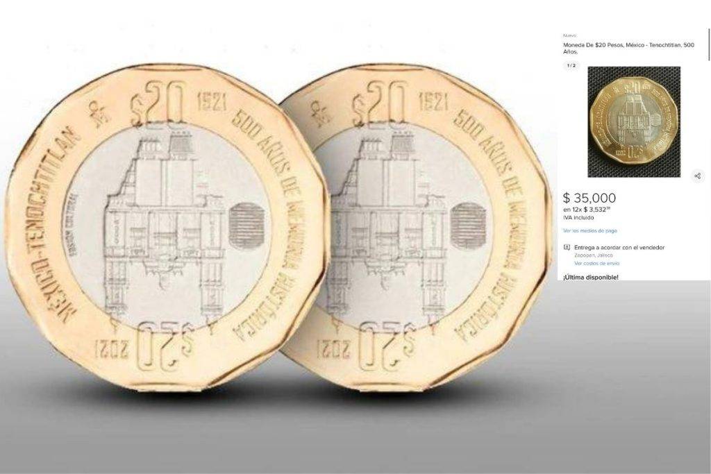 Monedas conmemorativas de 20 pesos se venden en más de 20 mil pesos