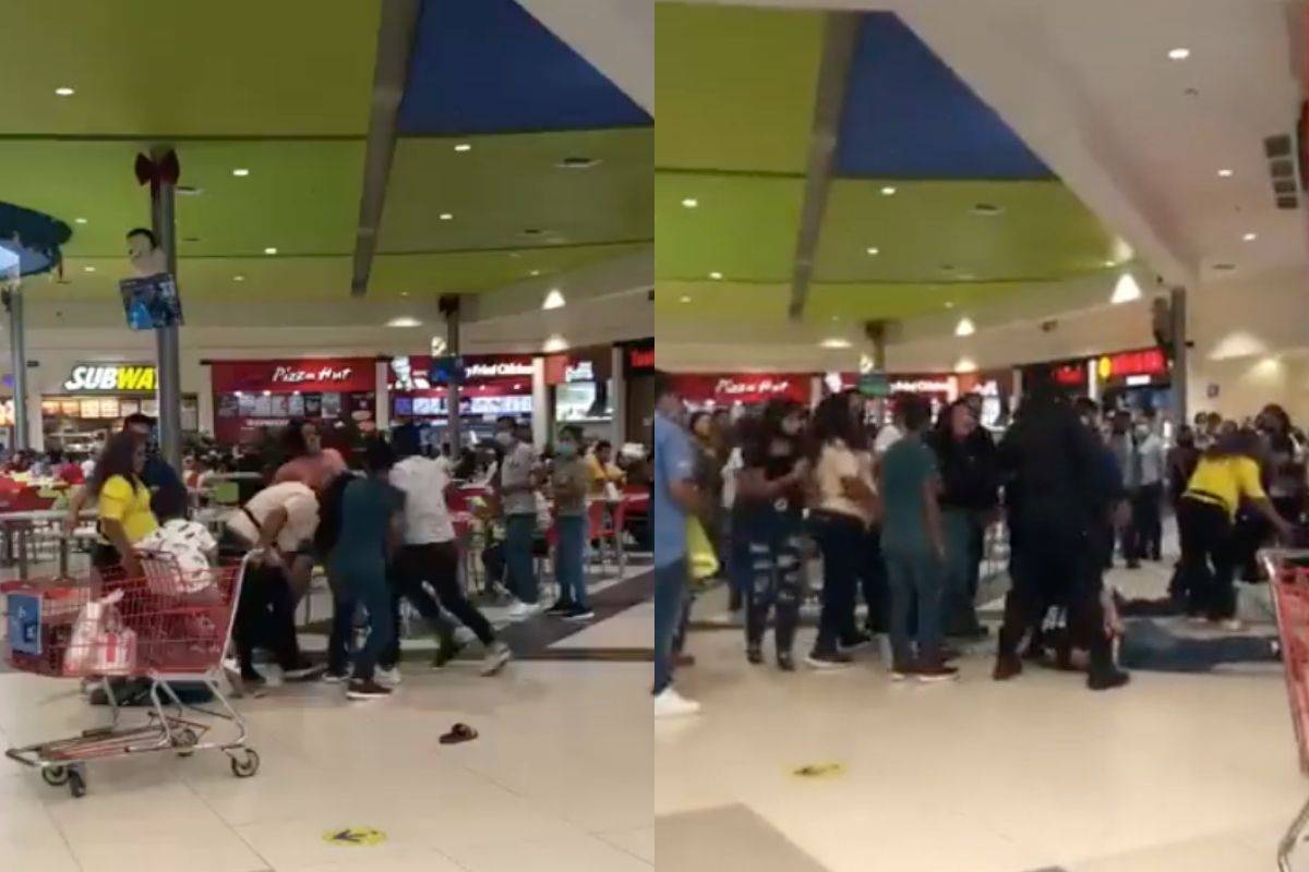 Familias se pelean a golpes por una mesa en centro comercial de Nuevo León