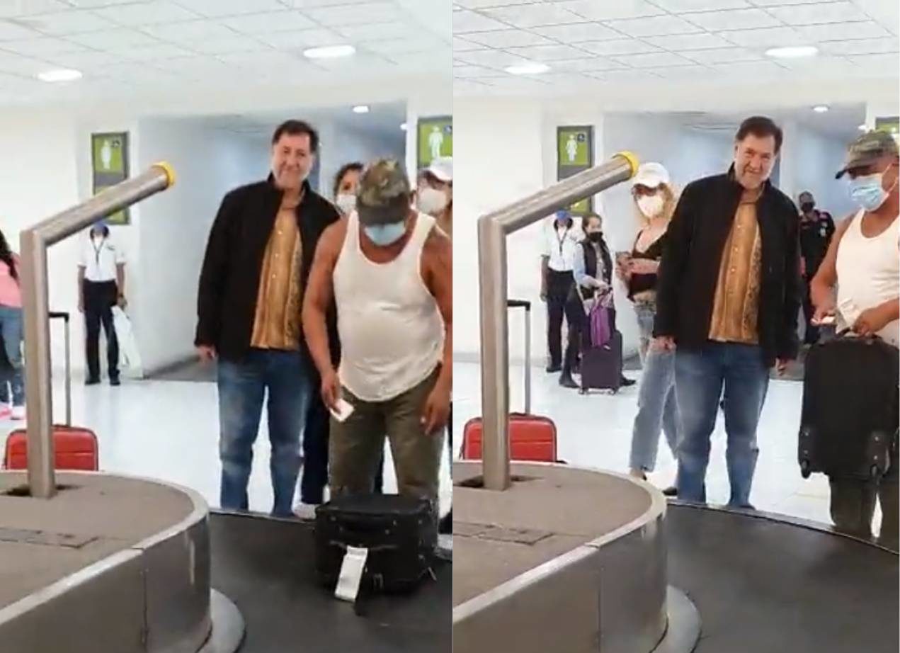 Noroña recibe insultos en el aeropuerto por no usar cubrebocas