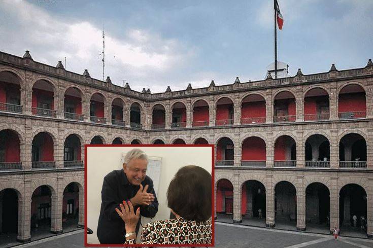 AMLO recibe a Ifigenia en Palacio, tras entrega de la medalla Belisario Domínguez