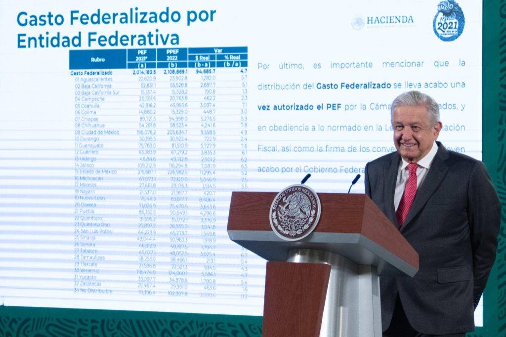 Recursos federales para estados y municipios serán más en 2022: AMLO