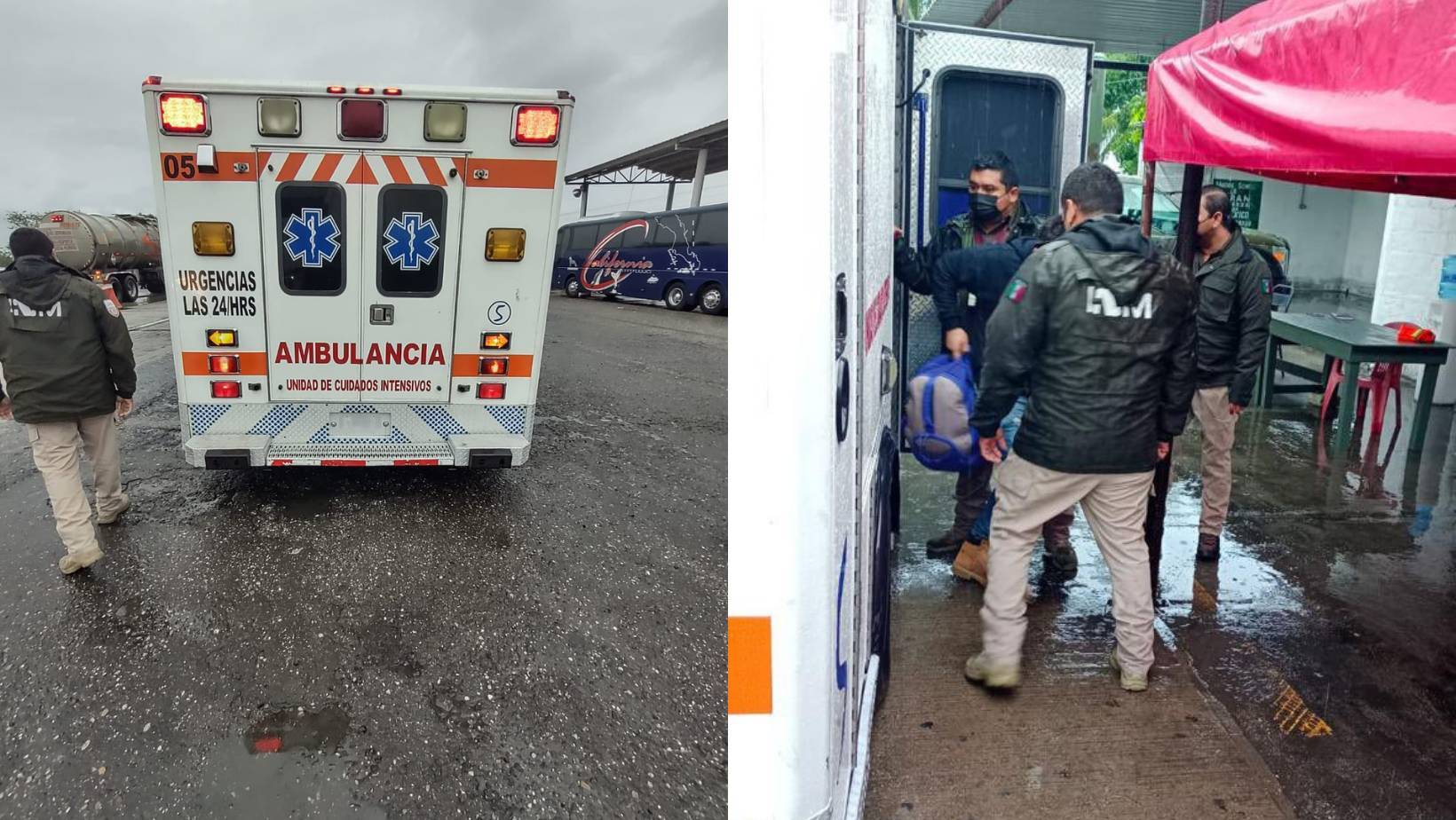 Detienen a 36 migrantes que viajaban en ambulancia en Tabasco
