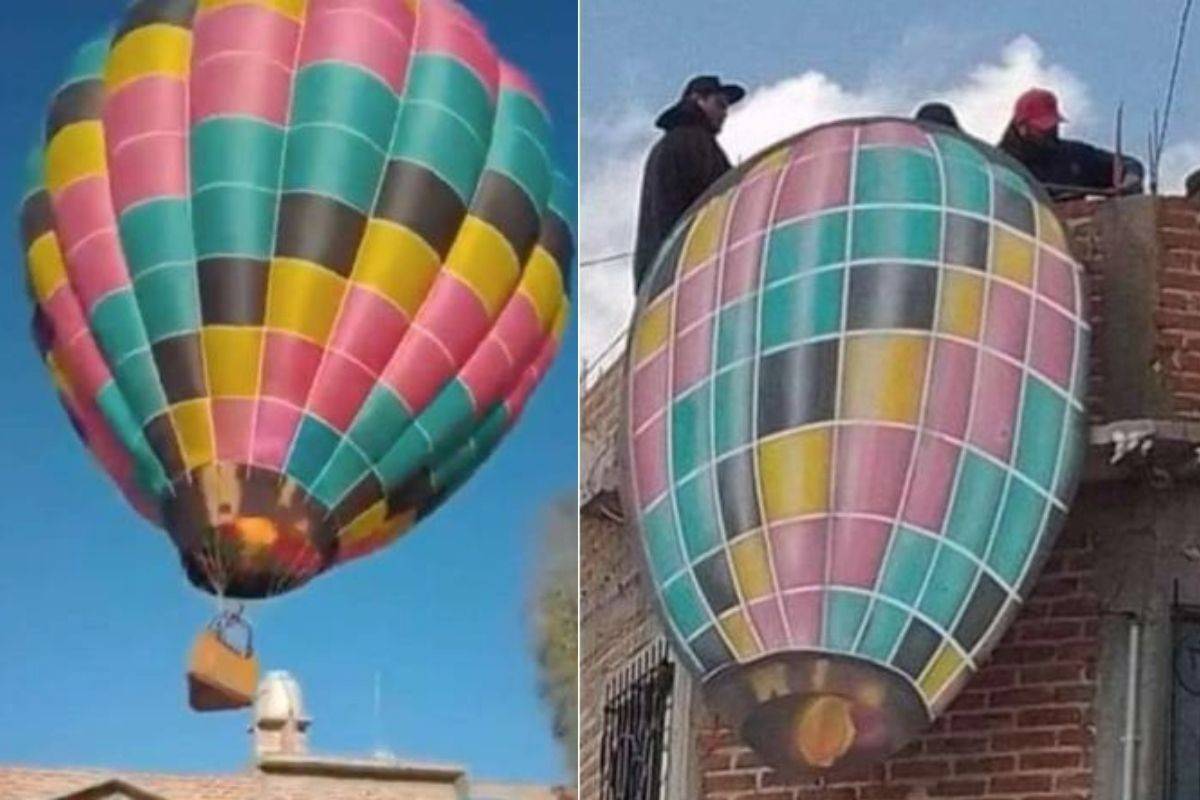 Colocan homenaje a globo aerostático que tiró un tinaco en Guanajuato