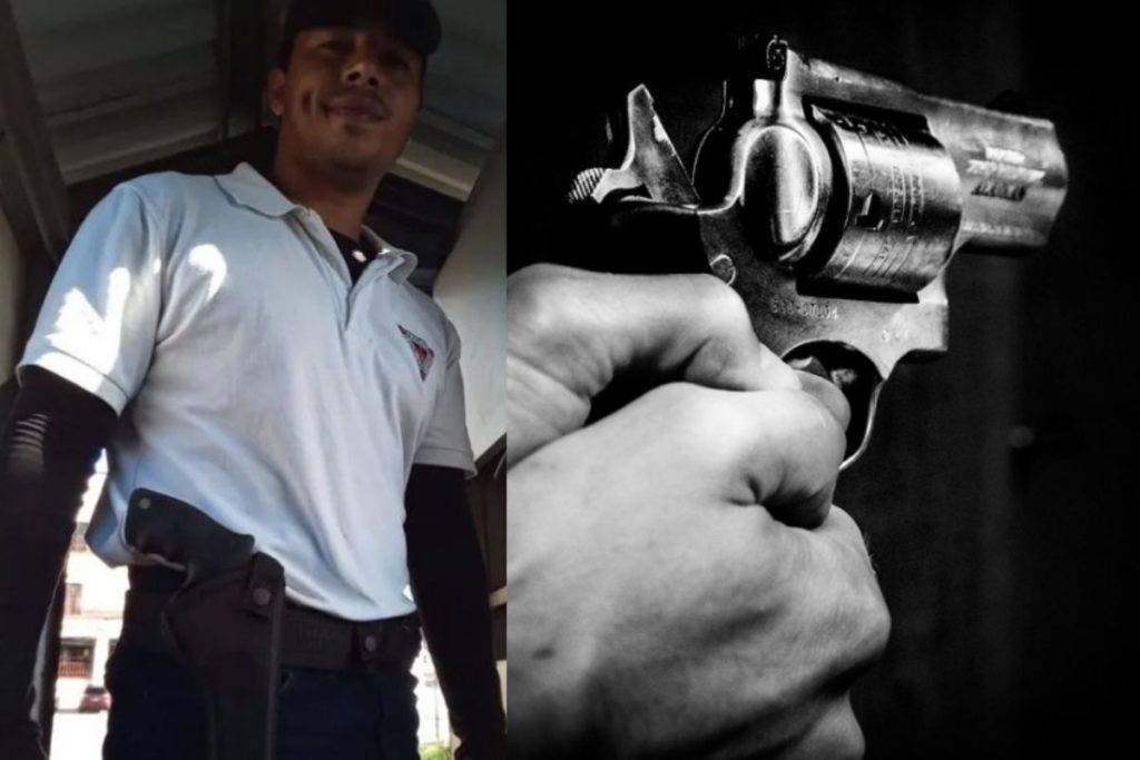 Guardia de seguridad se grabó jugando con un arma y se disparó accidentalmente