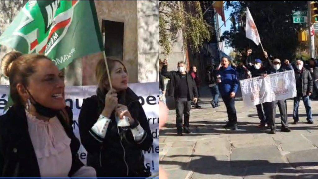 Seguidores de AMLO se enfrentan a miembros de Frenaaa en la ONU