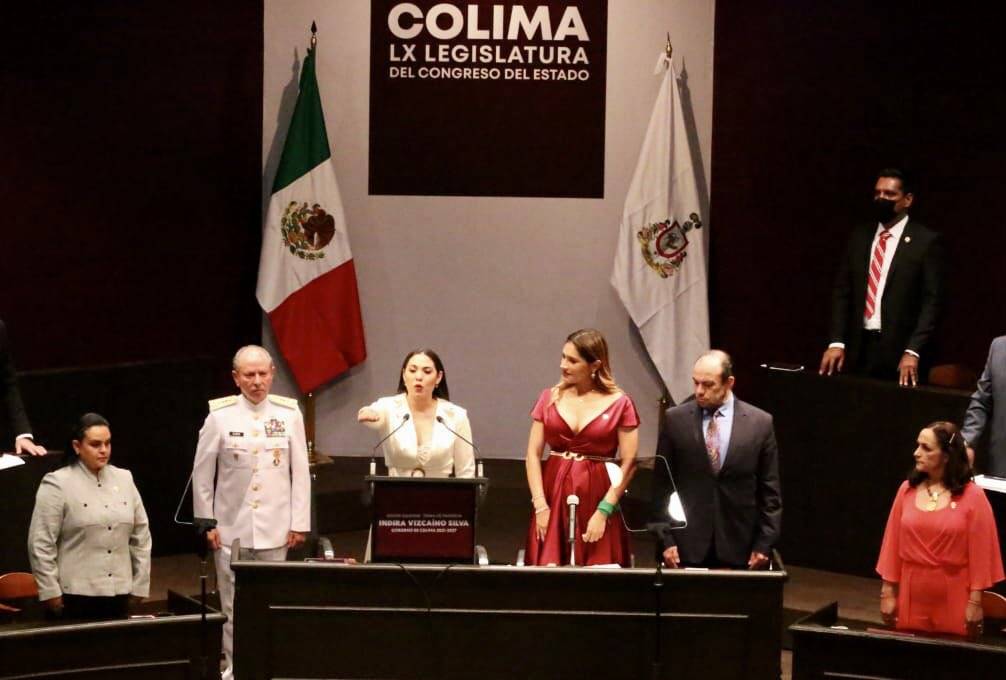 Indira Vizcaíno protesta como gobernadora de Colima