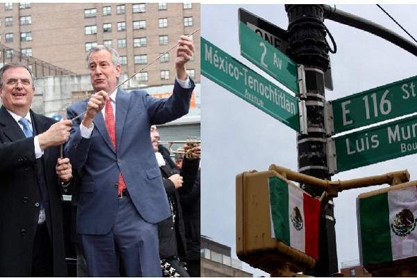 Inauguran calle México-Tenochtitlan en Manhattan