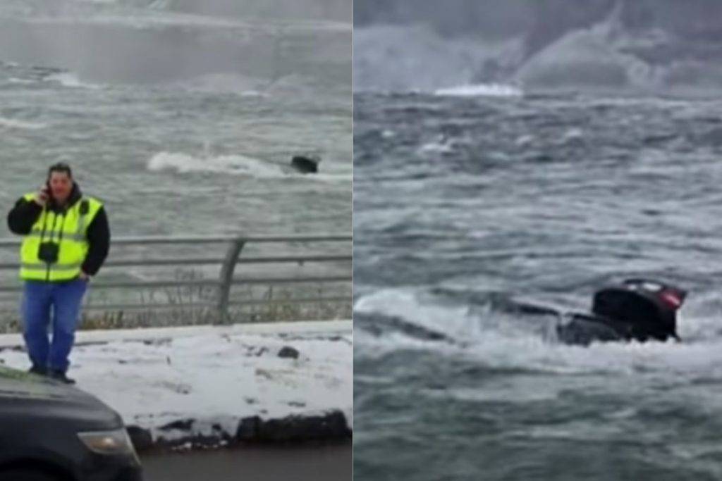 Mujer cae con todo y auto en las cataratas del Niágara