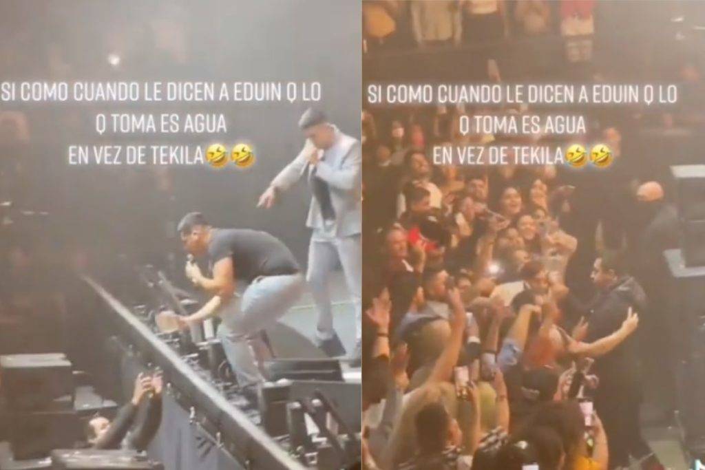 Vocalista de Grupo Firme ‘pasa botella’ en concierto y expone a contagios a asistentes