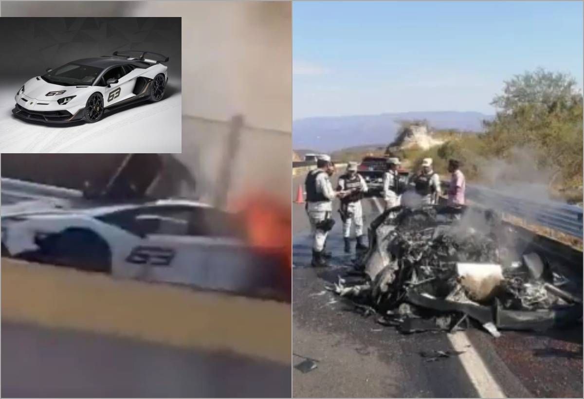 Video: Abandonan Lamborghini en llamas sobre la Autopista del Sol -  RegeneraciónMX