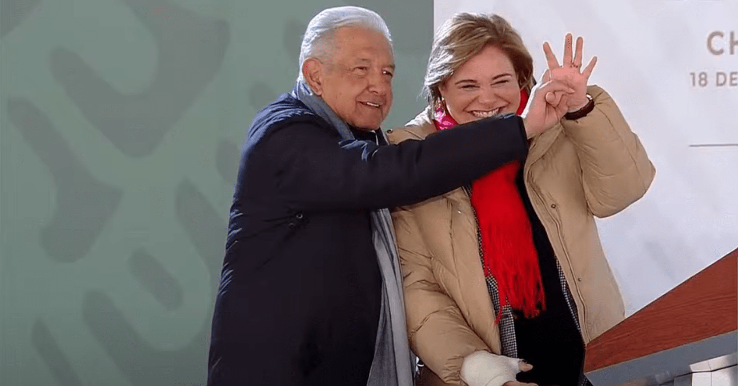 AMLO y Maru Campos