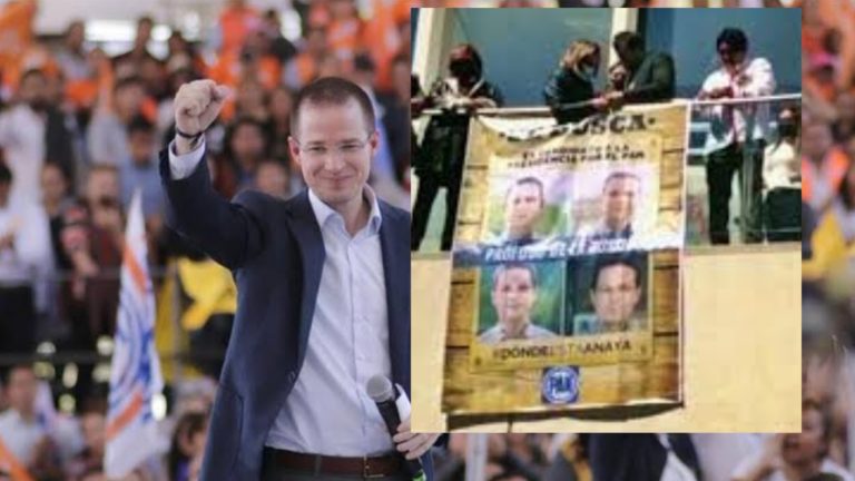 ¿Dónde está Anaya?; Con lona buscan al excandidato presidencial en el Senado