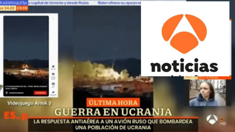 Con videojuegos y grabaciones de archivo televisión española difunde conflicto en Ucrania