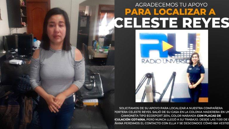 Localizan con vida a la periodista Celeste Reyes en Durango