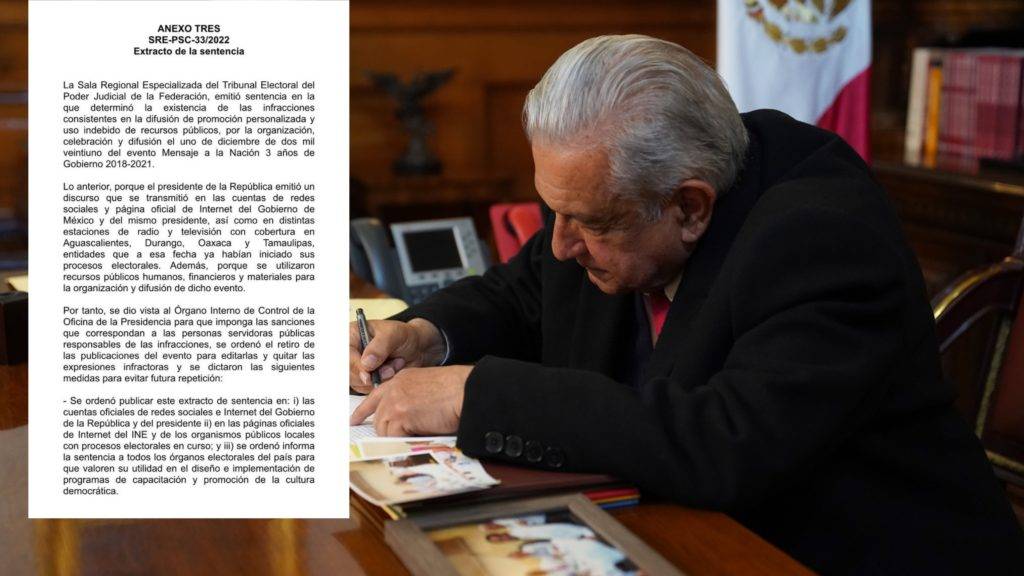 El presidente López Obrador señaló que en caso de no publicar la sentencia del TEPJF en su contra, será arrestado Jesús y Jessi.