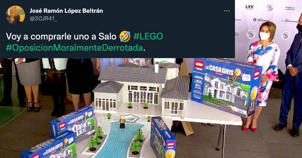 El hijo del presidente AMLO, José Ramón López se pitorreó de como la oposición del PAN en el Senado presentó una casa hecha con legos fake que hace referencia a la casa que rentó en Houston.