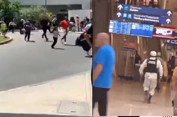 Terror en aeropuerto de Cancún