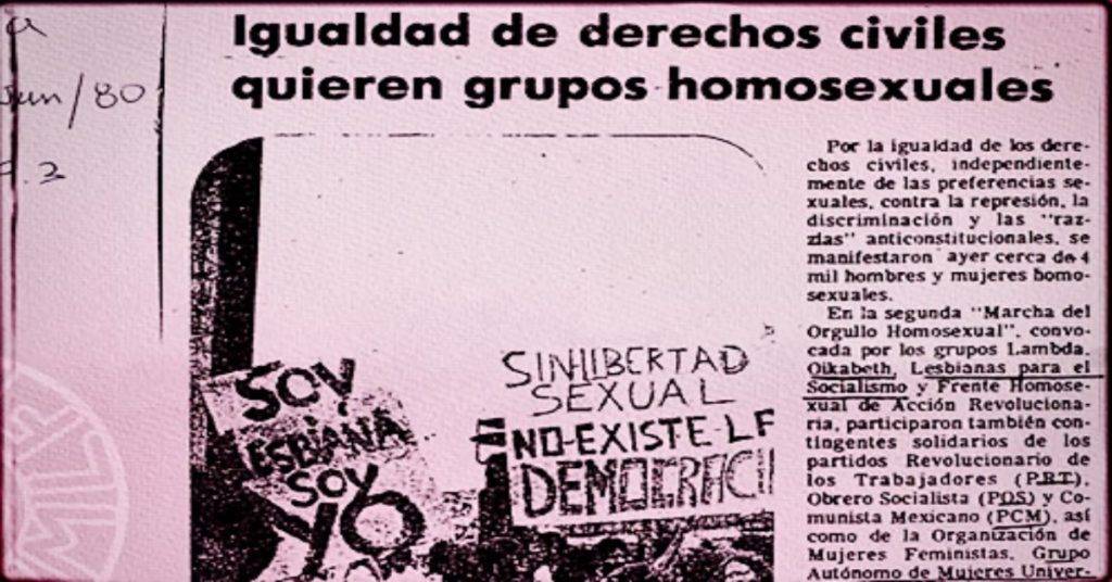 Han pasado 43 años desde que el primer grupo lésbico marchó en la Ciudad de México, algunas ataviadas con una máscara morada para evitar ser reconocidas