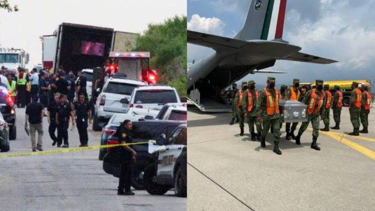 Arriban los primeros ocho cuerpos de migrantes que murieron en tráiler en Texas