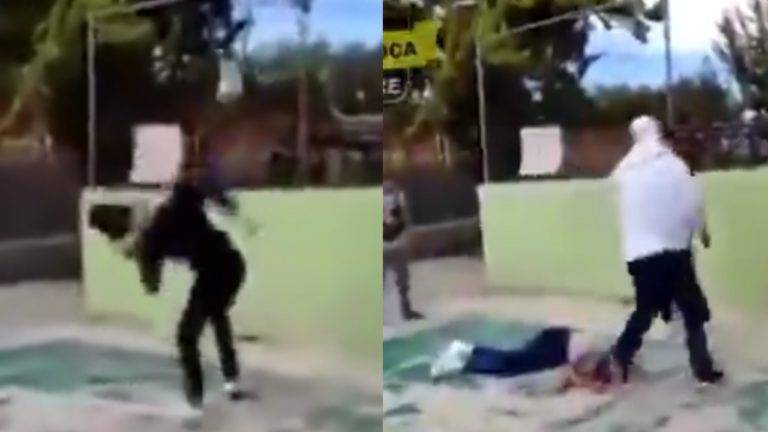 VIDEO Con pistola detienen pelea por juego de fútbol en Hidalgo