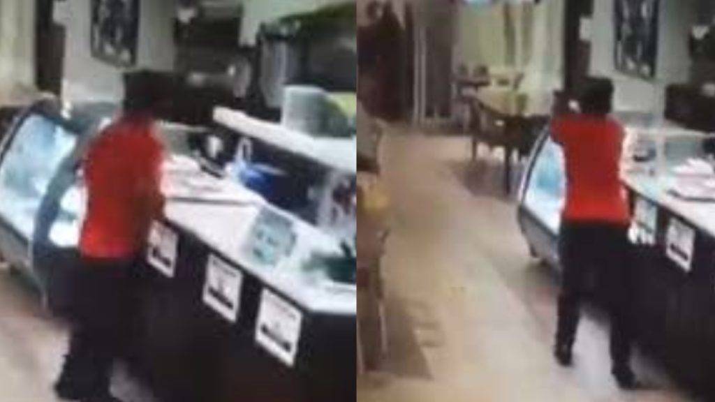 VIDEO Disparan en varias ocasiones a supuesto narcomenudista en restaurante de Quintana Roo 