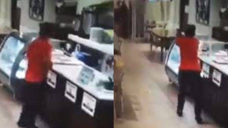 VIDEO Disparan en varias ocasiones a supuesto narcomenudista en restaurante de Quintana Roo