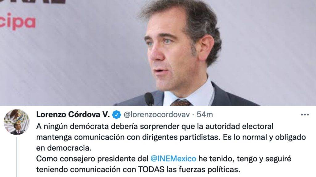 Tras exhibida de Sansores; Córdova dice que continuarán las platicas con líderes de partidos