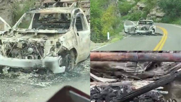 VIDEO Trabajadores de la CFE son asesinados y quemados dentro de su unidad en Sinaloa