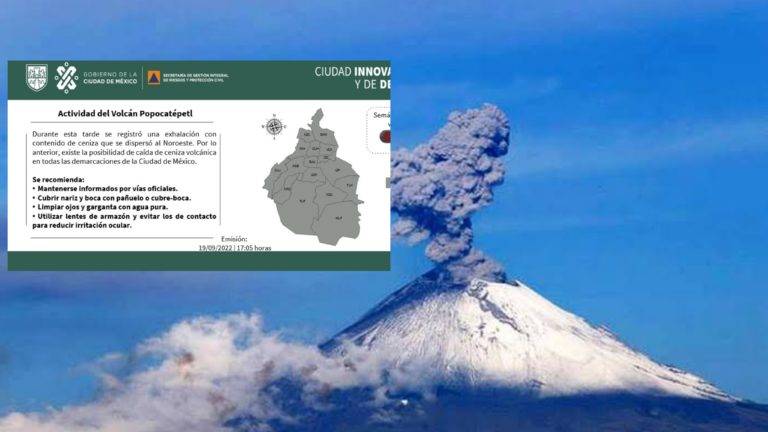 ¡Ahora el Popo! Alertan caída de ceniza por actividad de volcán