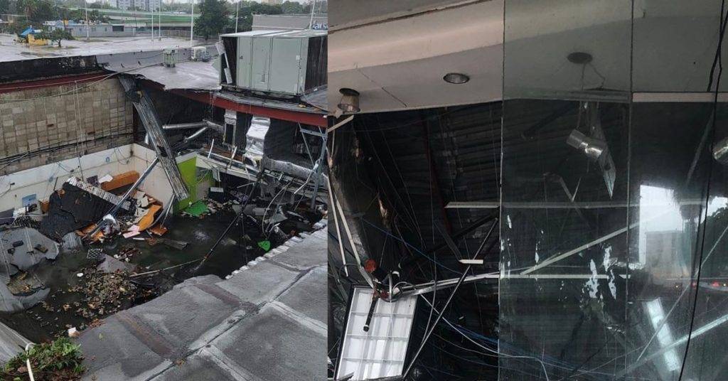 Un usuario publicó en redes sociales el momento en que el techo de un gimnasio en Colima, colapsó durante el sismo de 7.7 grados de este 19 de septiembre 