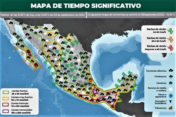 Lluvias: 90% de posible ciclón, Tormenta Javier y Monzón Mexicano